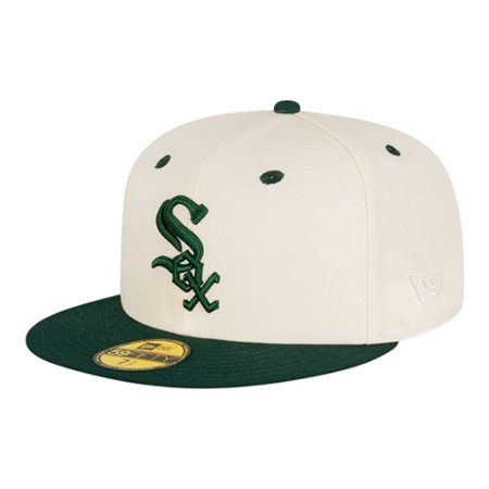 Boné New Era 5950 Chicago White Sox Comiskey Park Off White