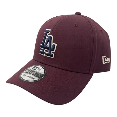 Boné New Era 3930 Maroon Los Angeles Dodgers Roxo Masculino