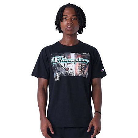 Camiseta Champion Basket Bridge Preto Masculino