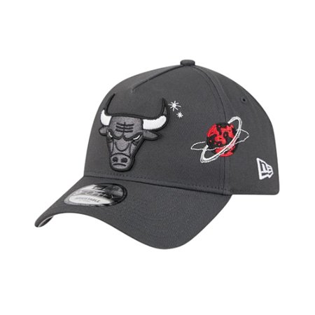 Boné New Era 940A-Frame Planets Chicago Bulls Cinza Escuro