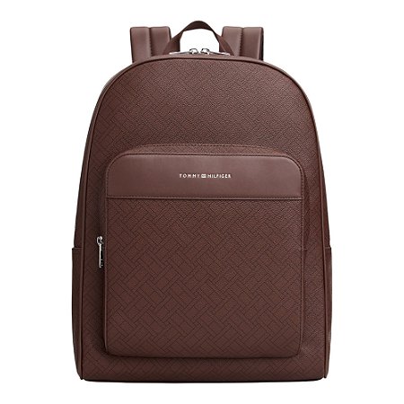 Mochila Tommy Hilfiger Flag Monogram 15.6 Litros Marrom