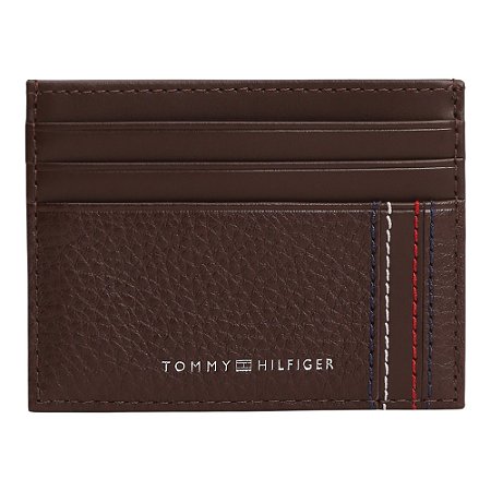Carteira Tommy Hilfiger Central Credit Card Holder Marrom