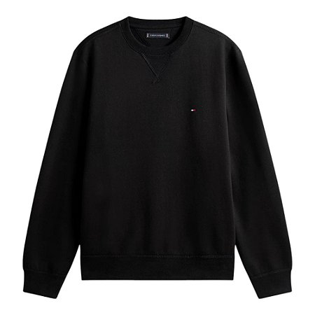 Moletom Tommy Hilfiger Essential Fleece Crew Masculino Preto