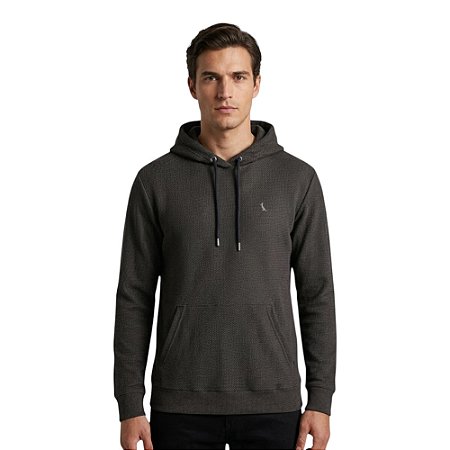 Moletom Reserva Hoodie Textura Jalapao Masculino Cinza
