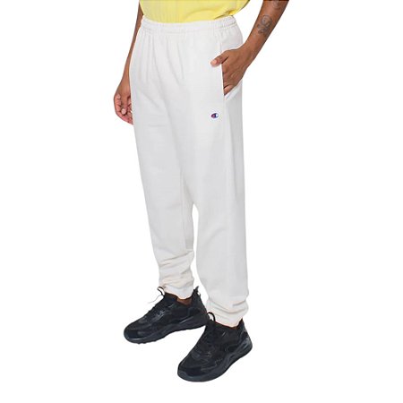 Calça Moletom Champion Elástico Masculino Off White