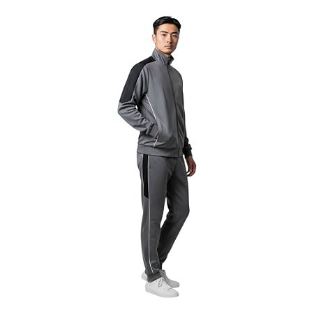 Conjunto Agasalho Champion Two Tone Outline Masculino Cinza