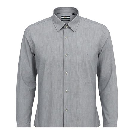 Camisa Social Reserva Manga Longa Cerrado Masculino Cinza