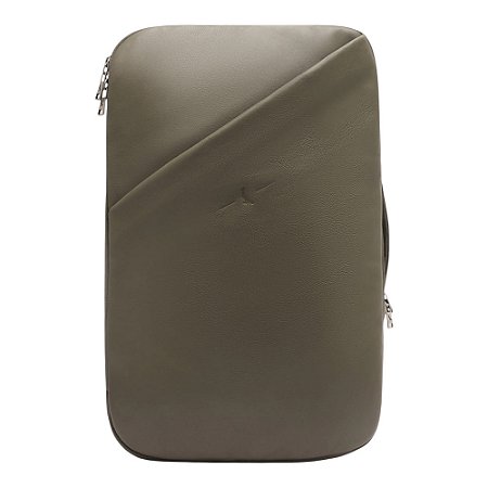 Mochila Reserva Office 2.0 Couro Masculino Verde Militar
