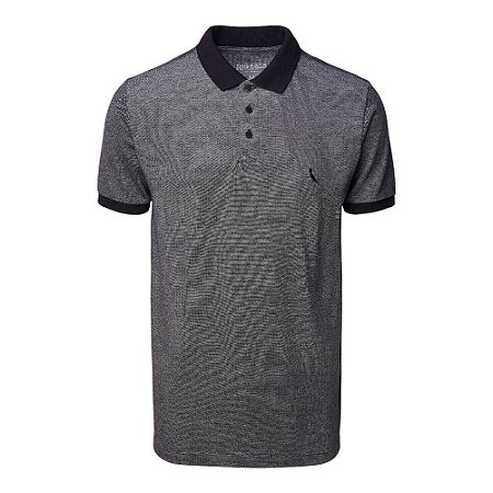 Camisa Polo Reserva Slim Piquet Denim Masculino Preto