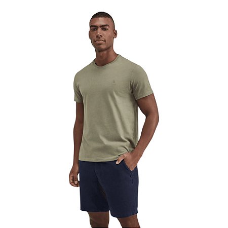 Camiseta Reserva Super Slim Careca Masculino Verde Militar