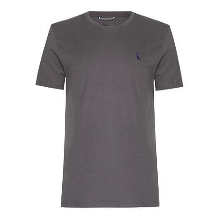 Camiseta Reserva Regular Careca Masculino Cinza Fuligem