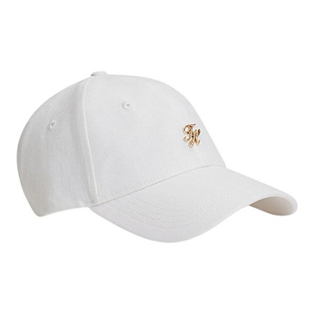 Boné Tommy Hilfiger Script Linen Feminino Branco