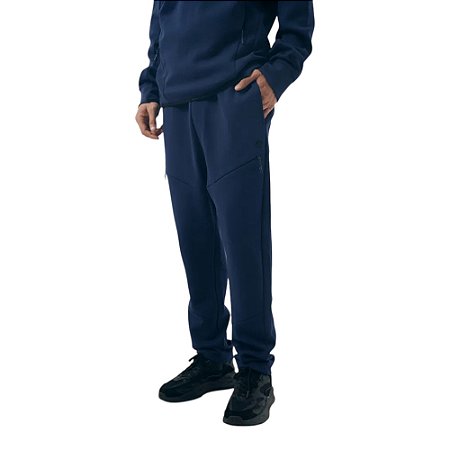 Calça Champion Tech Pants Diagonal Zip Marinho