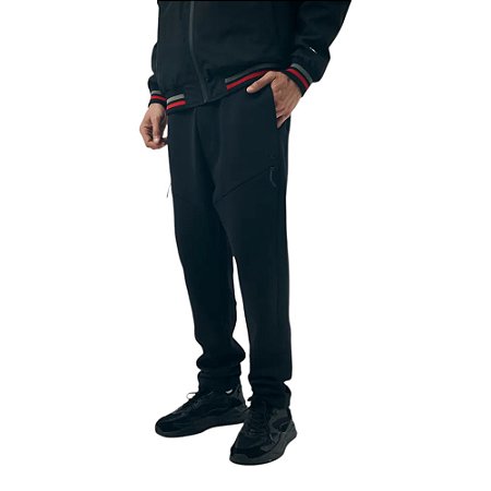 Calça Champion Tech Pants Diagonal Zip Masculino Preto