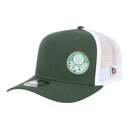 Boné New Era 970 Palmeiras Trucker Verde Masculino