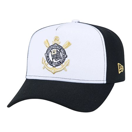 Boné New Era 940 A-Frame Soccer Corinthians Preto Masculino