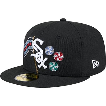Boné New Era 5950 Fitted Chicago White Sox State Stitch