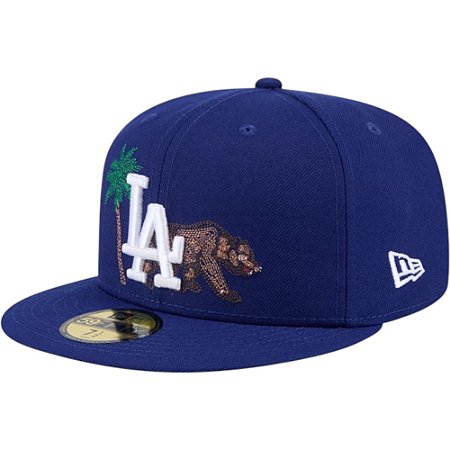 Boné New Era 5950 Los Angeles Dodgers State Stitch Azul