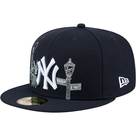Boné New Era 5950 New York Yankees State Stitch Marinho