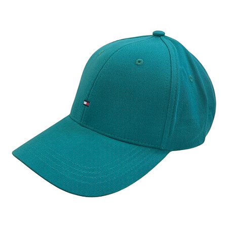 Boné Tommy Hilfiger Flag Cotton 6 Panel Verde Água