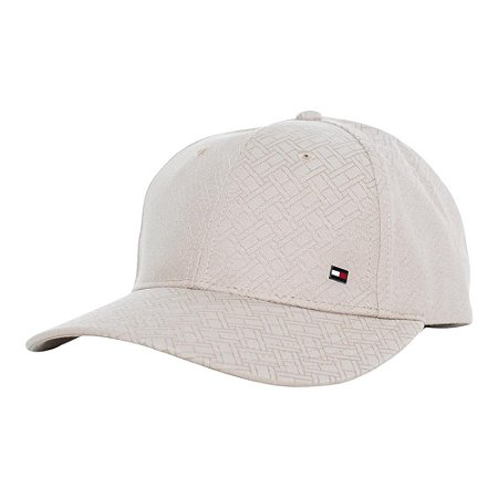 Boné Tommy Hilfiger Flag Jacquard Baseball Masculino Bege