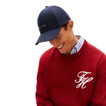Boné Tommy Hilfiger Foundation Canvas Masculino Marinho