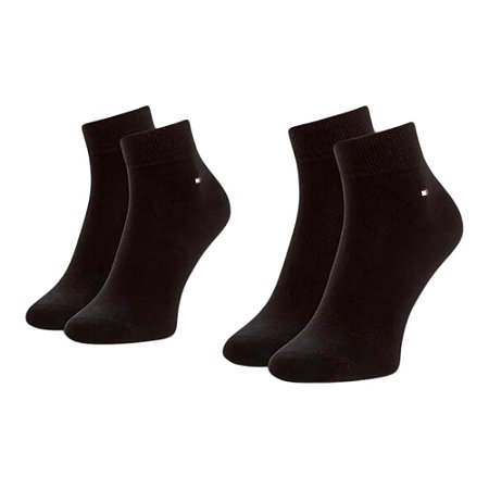 Meias Tommy Hilfiger Kit 2 Pares Cano Curto Preto