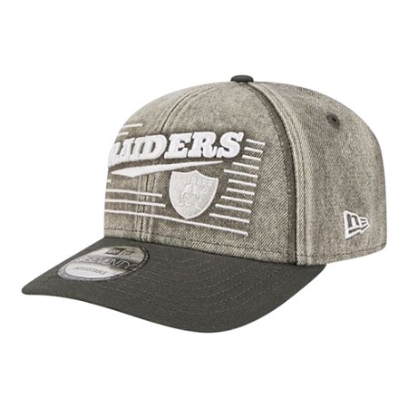 Boné New Era Washed Denim 970 Las Vegas Raiders Cinza