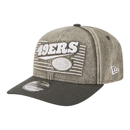 Boné New Era Washed Denim 970 San Francisco 49ers Cinza