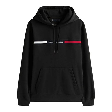 Moletom Tommy Hilfiger Chest Insert Masculino Preto