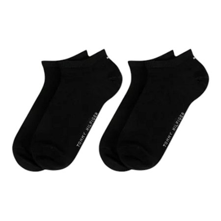 Meia Tommy Hilfiger Sneaker Kit Com 2 Pares Preto