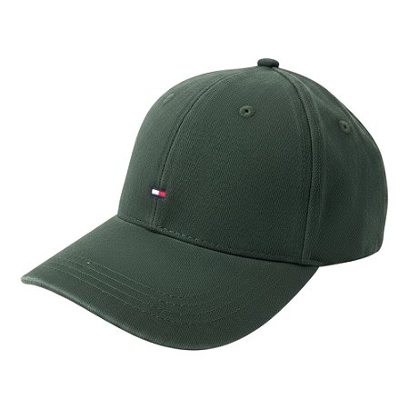 Boné Tommy Hilfiger Flag Cotton Unissex Verde Escuro