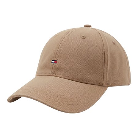 Boné Tommy Hilfiger Flag Cotton Unissex Algodão Caqui