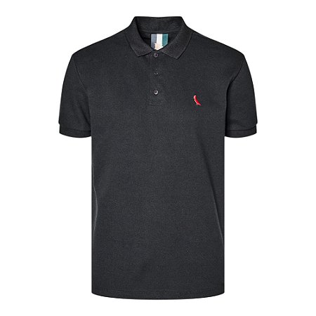 Camisa Polo Reserva Regular Piquet Masculino Preto