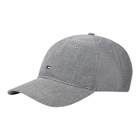 Boné Tommy Hilfiger Flag Chambray Masculino Cinza