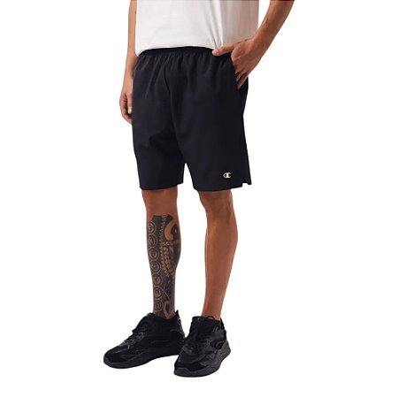 Bermuda Champion Athletic Pocket Ziper Preto