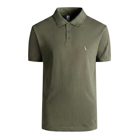 Camisa Polo Reserva Regular Piquet New Masculino Verde Musgo