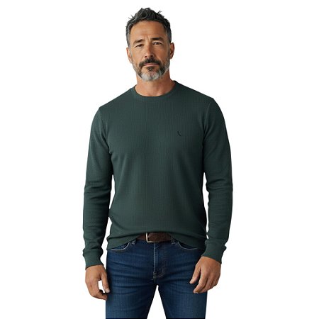 Suéter Reserva Careca Moletinho Masculino Verde Petróleo