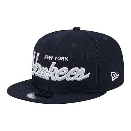 Boné New Era 950 Script New York Yankees Fechado Marinho