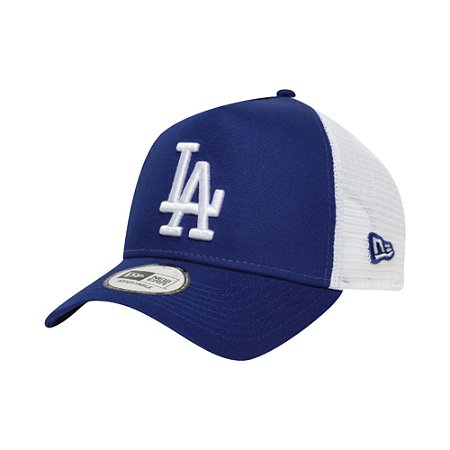 Boné New Era Side Patch Trucker Los Angeles Dodgers Azul