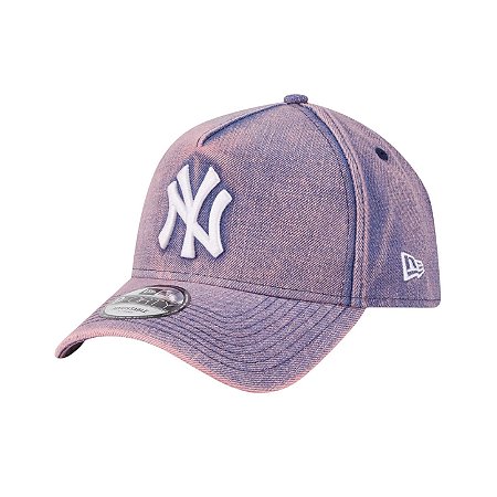Boné New Era 940A-Frame Acid Denim New York Yankees Rosa