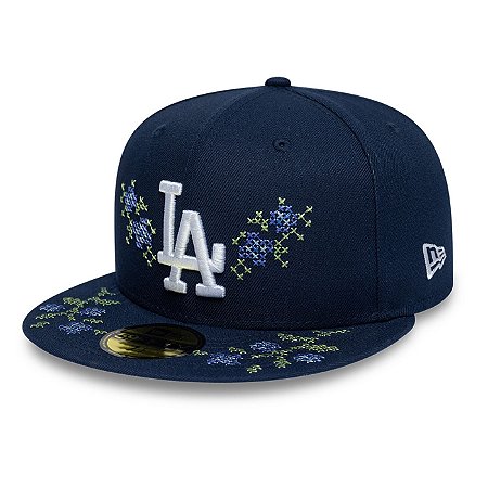 Boné New Era 5950 Garden Los Angeles Dodgers Fechado Azul