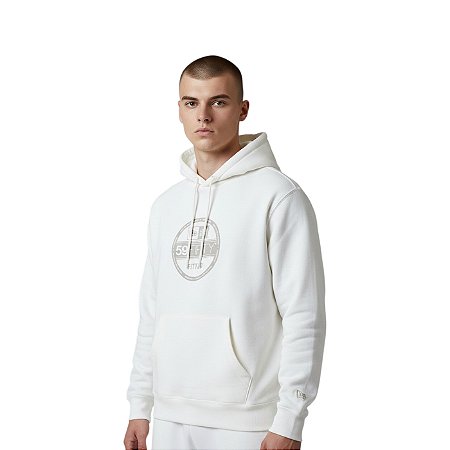 Moletom New Era Dasic Sazonal Duo Com Capuz Off White