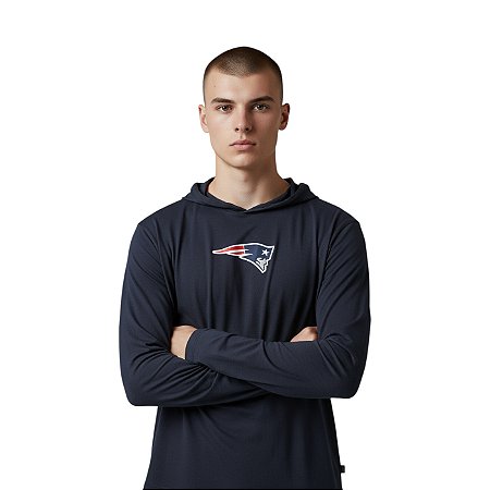 Moletom Com Capuz New Era New England Patriots Marinho