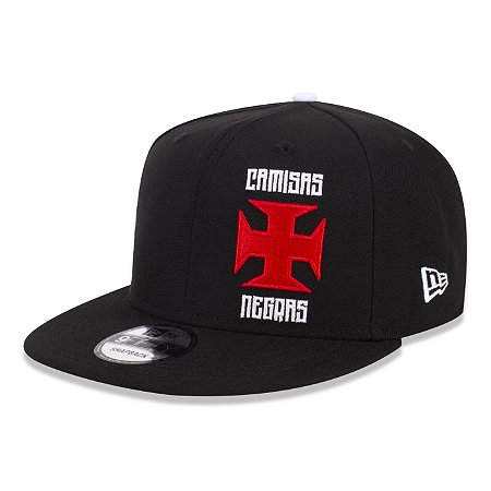 Boné New Era 950 Aba Reta Vasco Preto Masculino