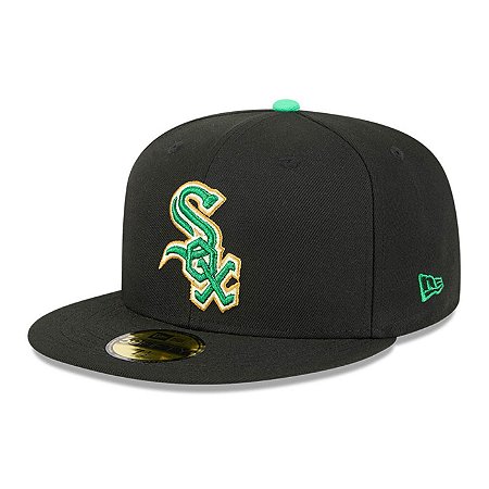 Boné New Era 5950 Chicago White Sox St. Patricks Day Preto