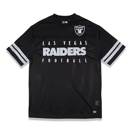 Camiseta New Era Jersey Las Vegas Raiders Masculino Preto
