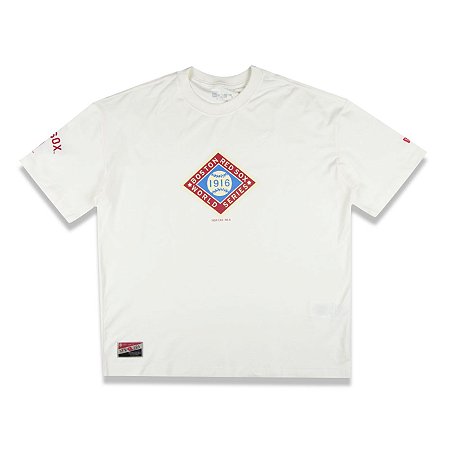 Camiseta New Era Core Boston Red Sox Masculino Off White