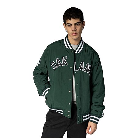 Jaqueta New Era Bomber Oakland Athletics Verde Masculino