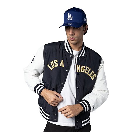 Jaqueta New Era Bomber Los Angeles Dodgers Marinho Masculino